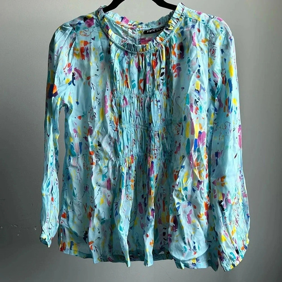 APNY Colorful Blouse | Watercolor Blouse | APNY | APNY | APNY | APNY | APNY - Picture 2 of 8